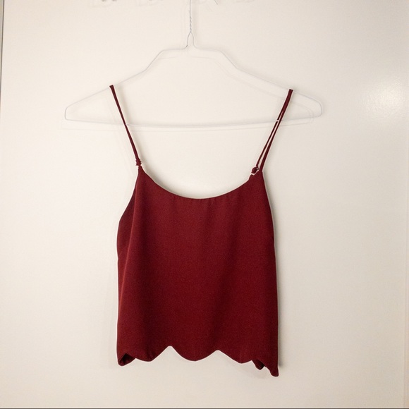 $5 Add on - LA Hearts Dark Red Crop Top Size S - Picture 2 of 5